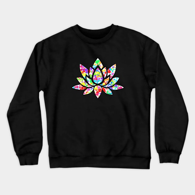 Splash Lotus Flower Crewneck Sweatshirt by Stoney09